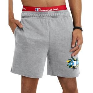 Champion Men's Powerblend Standard-Fit Logo-Print 7" Fleece Shorts  2X NWT